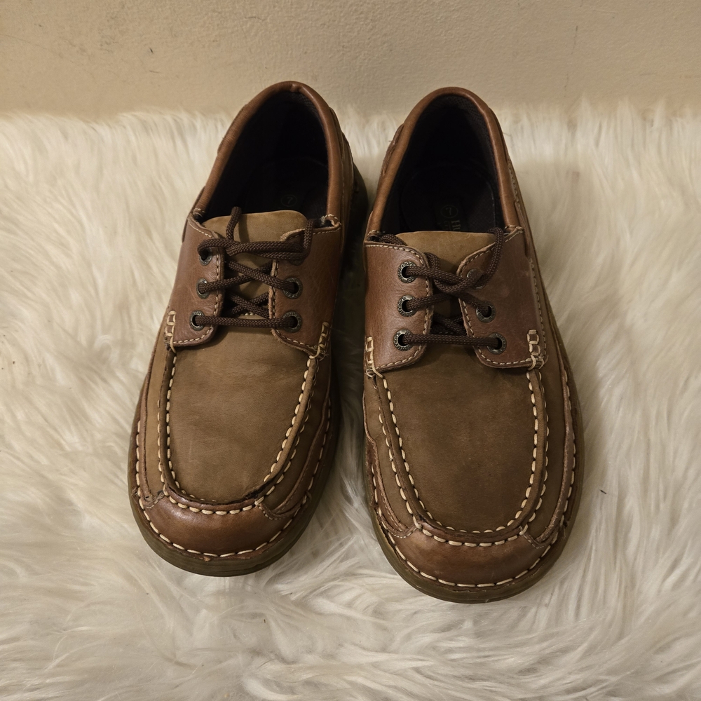 Hunter's Bay Men's Brown Leather Casual Shoes Size US 7 EUR 39.5 UK 6